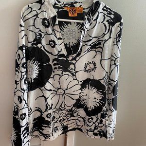 Tory Burch Embellished Floral Beach Cover Up